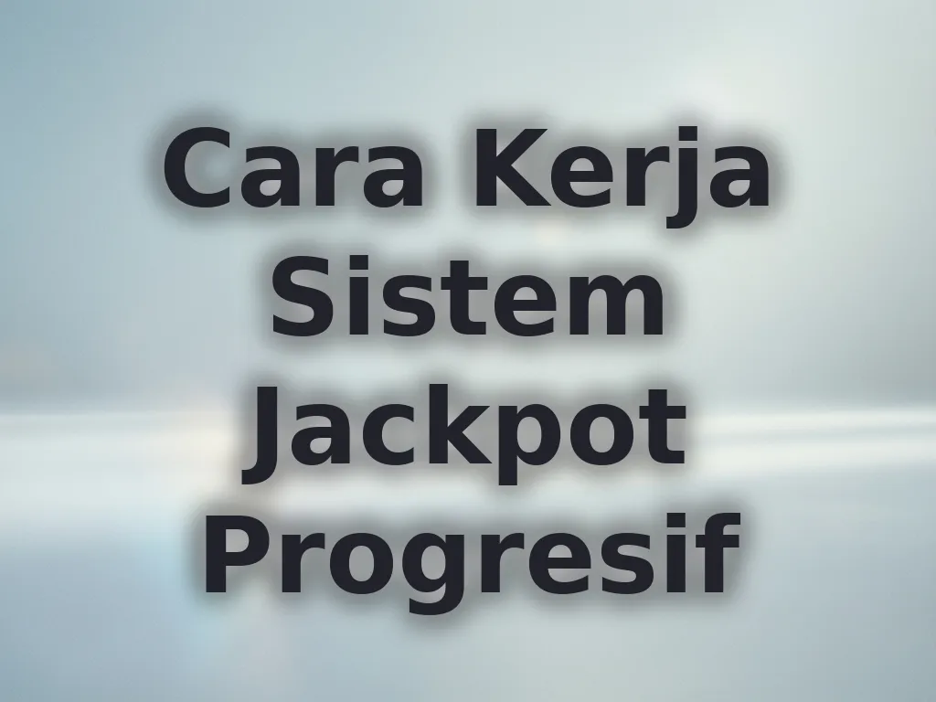 Cara Kerja Sistem Jackpot Progresif